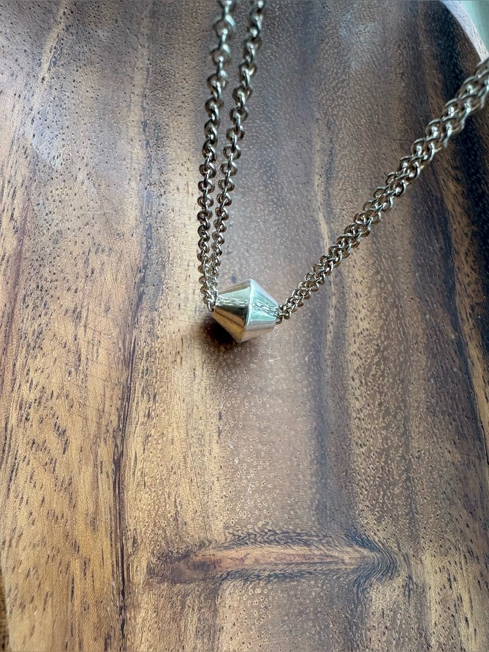 Tiffany & Co. Vintage Silver Barrel Beads Double Chain Necklace - Picture 2 of 8